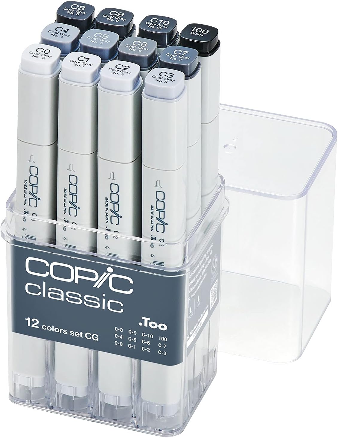 230816082733550_1 Copic Classic, Alcohol-based Markers, 12pc Set, Neutral Gray (Discontinued model: EAN 4511338002179) - Image 1
